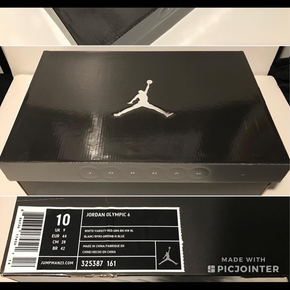 NEW DS 2008 NIKE AIR JORDAN 6 VI BEIJING OLYMPIC FLAG Sz 10 USA III IV V VII XI - Picture 16 of 16